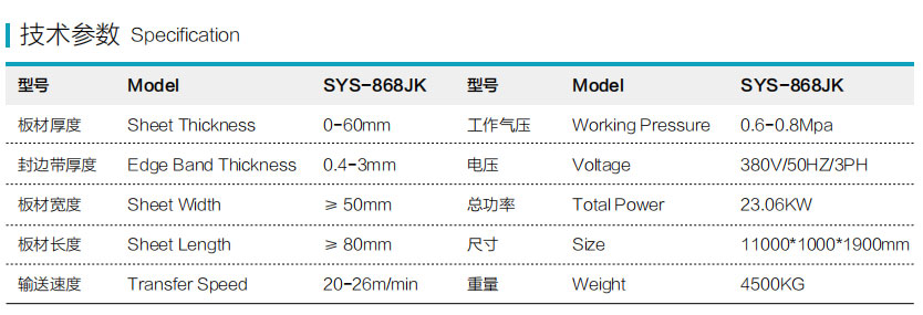 SYS-868JK全自動封邊機(jī)